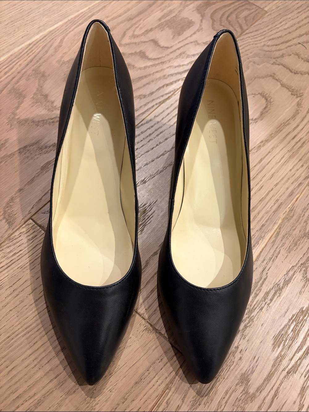 Nine West Black Pointed-Toe Pumps